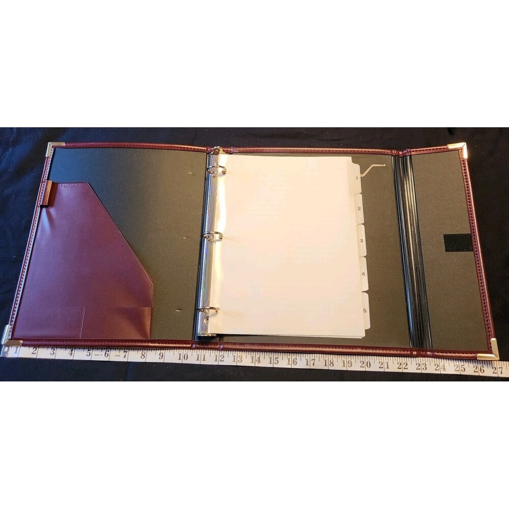 Stafford  Business Portfolio Ring Binder Organizer Brass Corners